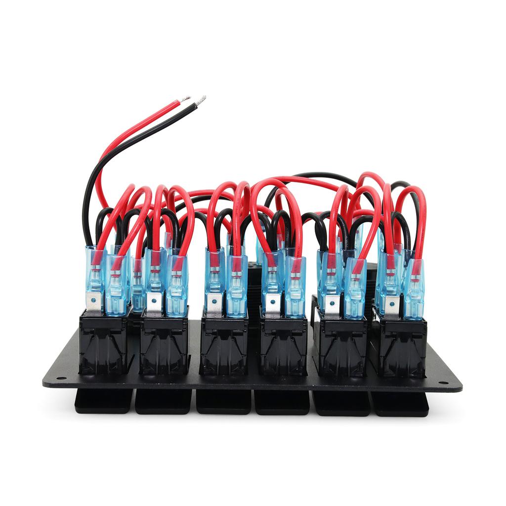 5/6/8/10 Gang Switch Panel 12v 24v 15A Fuse Circuit Breaker for Car Marine RV Yacht With 4.2A Dual USB Charger Socket Voltmeter