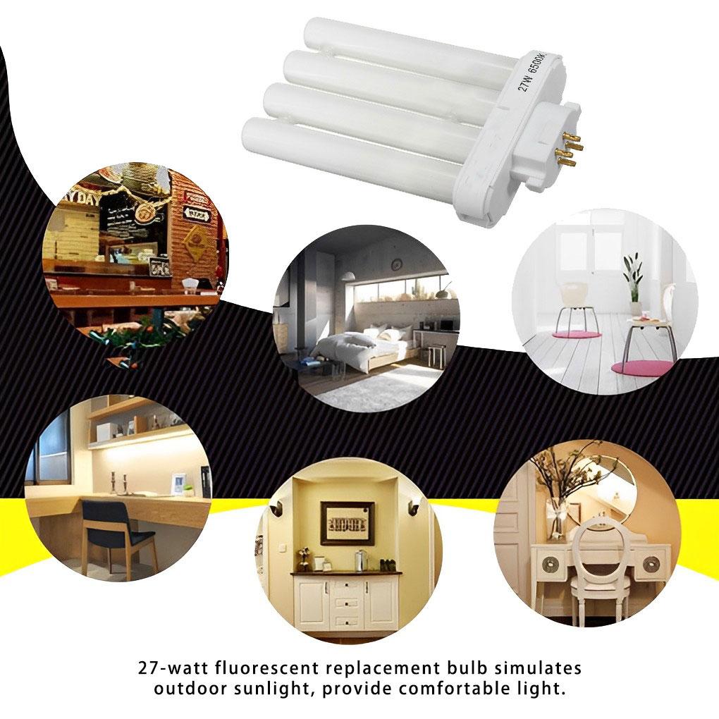 4-pin Compact Fluorescent Light Bulb Replacement Table Lamps Eye-protection Lighting for Household Office Dormitory