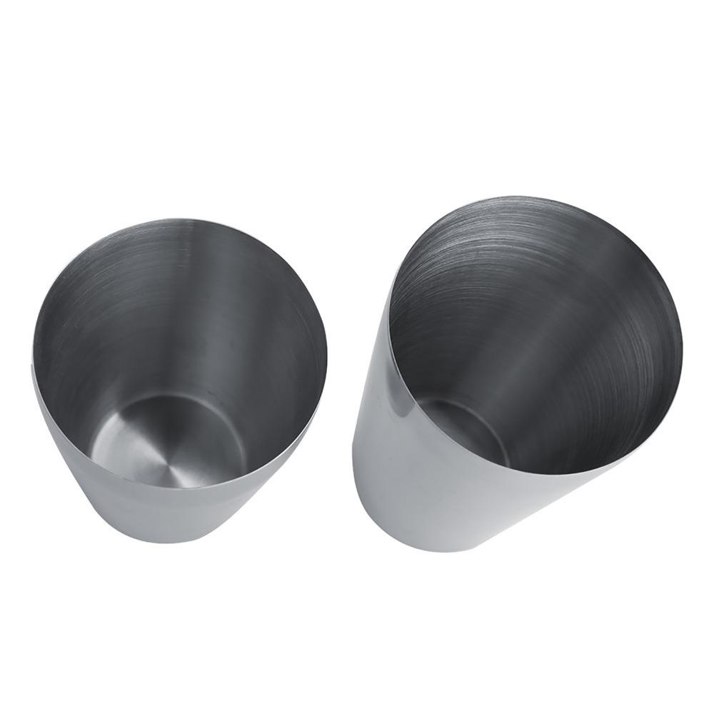 2 Piece Silver Wine Shaker Stainless Steel Drink Mixer Cocktail Shaker Set  Mixing Making 700/550ml