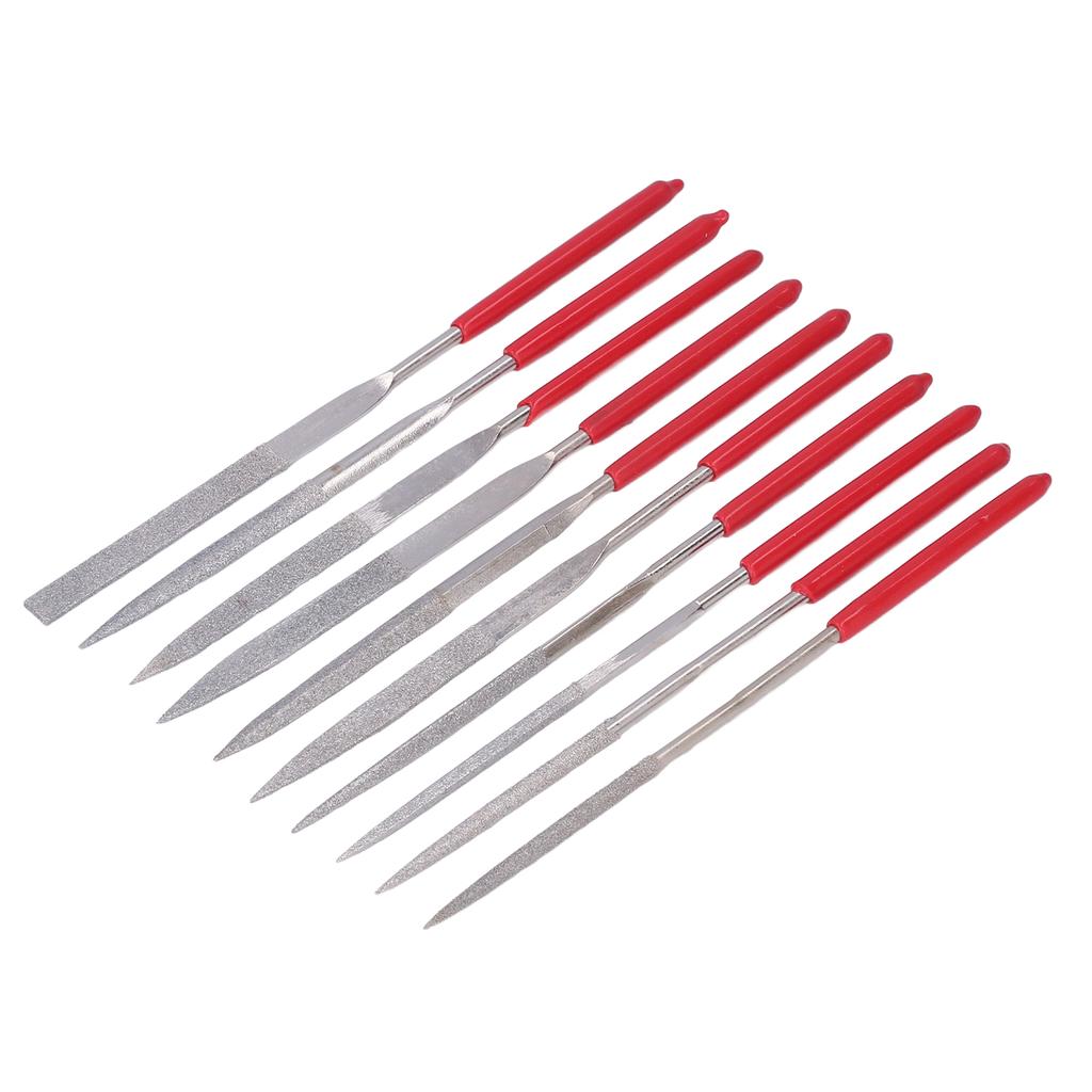 10 Pcs Needle File Set Diamond Model Grinding Trimming Needle File Kit for Material Processing