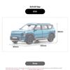 Welly 1:38 Kia EV9 Fullback, Blu/Bianco Diecast, MiniCar