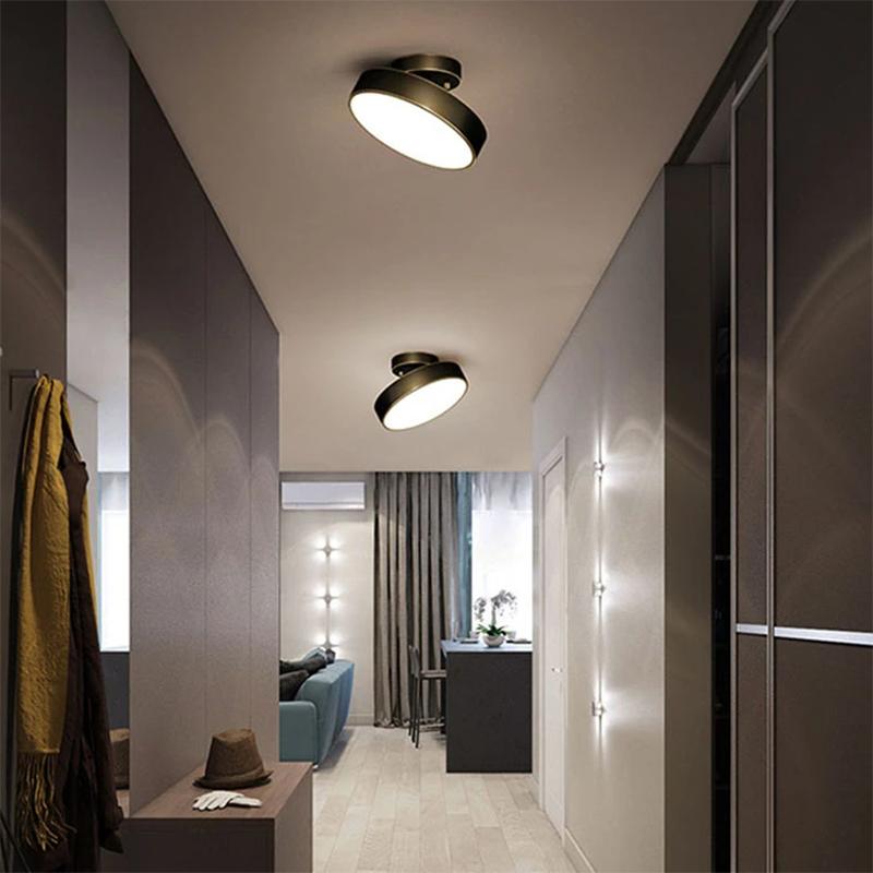 Modern LED all Copper Ceiling Lights Entrance Corridor Balcony Bedroom 40/50CM Black Gold Ceiling Lamps Home Decoration Lustres