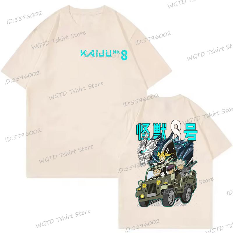 Men's Street Cool T-Shirt Tops Kaiju No 8 Fashion Casual Tops Anime Gift for Him Monster 8 Harajuku Streetwear Short Sleeve Tees