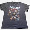 Tokio Hotel Vintage Band Baumwoll-T-Shirt Volle Größe Schwarz ED1067