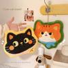 Super Absorbent Kitten Hand Towels Hangable Quick Dry Hand Towels Cartoon Coral Fleece Hand Towel