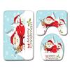 Christmas Bathroom Floor Mat Toilet Three-Piece Set