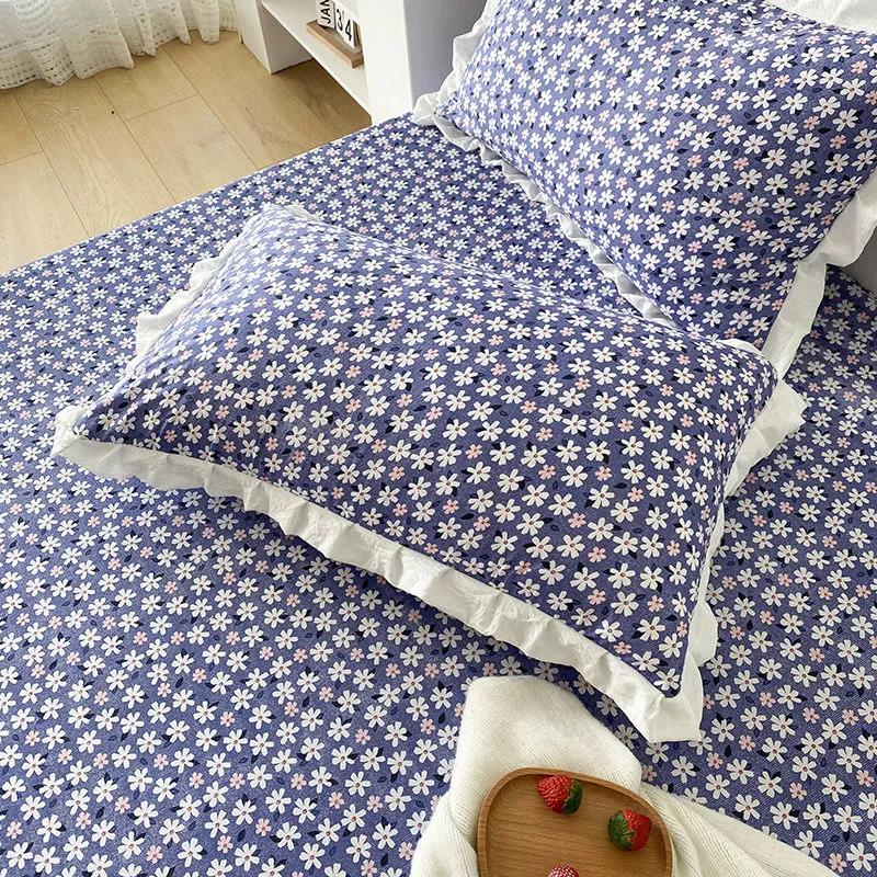 Arctic Velvet Korean Version Small Floral Single Pillowcase Couple Adult Pillowcase High-end Pillowcase 48*74cm