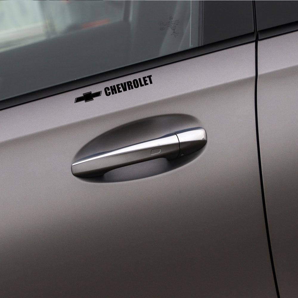 4 Pièces PVC Logo de Voiture Flanc de Carrosserie Bouchon de Réservoir Autocollant Emblème de Coffre Accessoires Pour Chevrolet Cruze Spark Captiva Malibu Trax Aveo SS