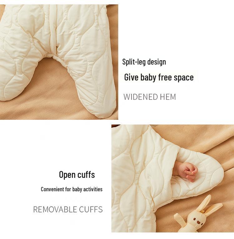 Saco de Dormir para Bebê Anti-Chute com Veludo: Cobertor Enfaixador para Todas as Estações para Recém-Nascidos