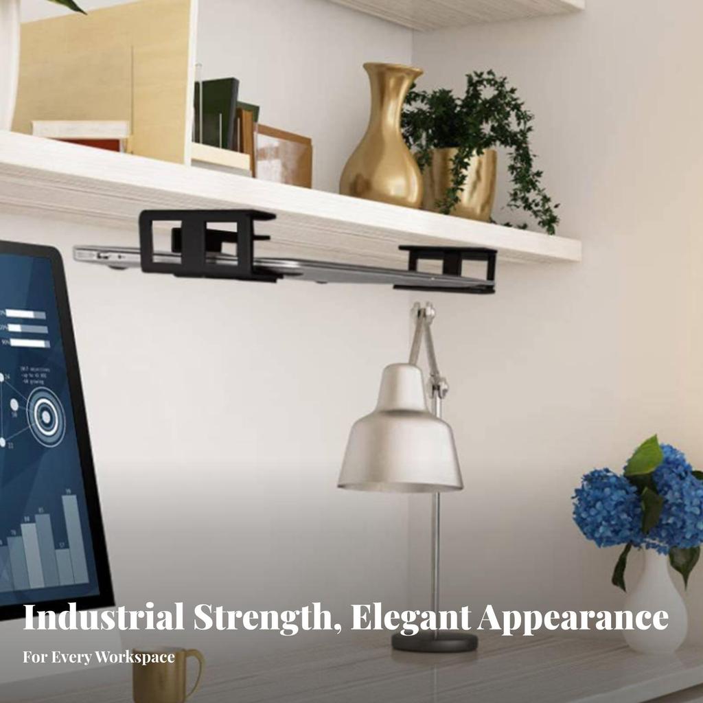 Under Desk Organizer Easy to Install Under-Desk Laptop Storage Bracket Sturdy