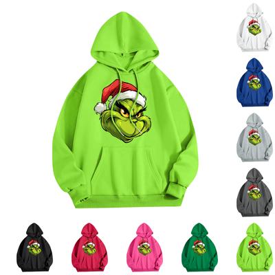 Women's Fashion Christmas Printed Casual Hooded Sweatshirt With Pockets
