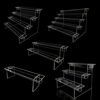 1-5 Tiers Clear Acrylic Display Stand Display Shelf for Candy Cupcake Statues and Fragrances Stylish and Functional