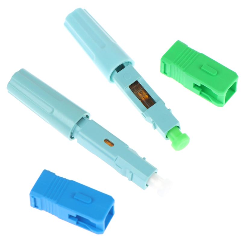 5Pcs Upc Apc Sm Single-Mode Fiber Optical Connector Ftth Tool Cold Connector Tool Upc Upc Fiber Optic Fast Connector