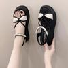 Sandals for Women Platform Open Toe Pearl Round Tip Woman Shoes Korea Summer Sale Daily Casual 2025 Luxury Low Price Pvc Offers