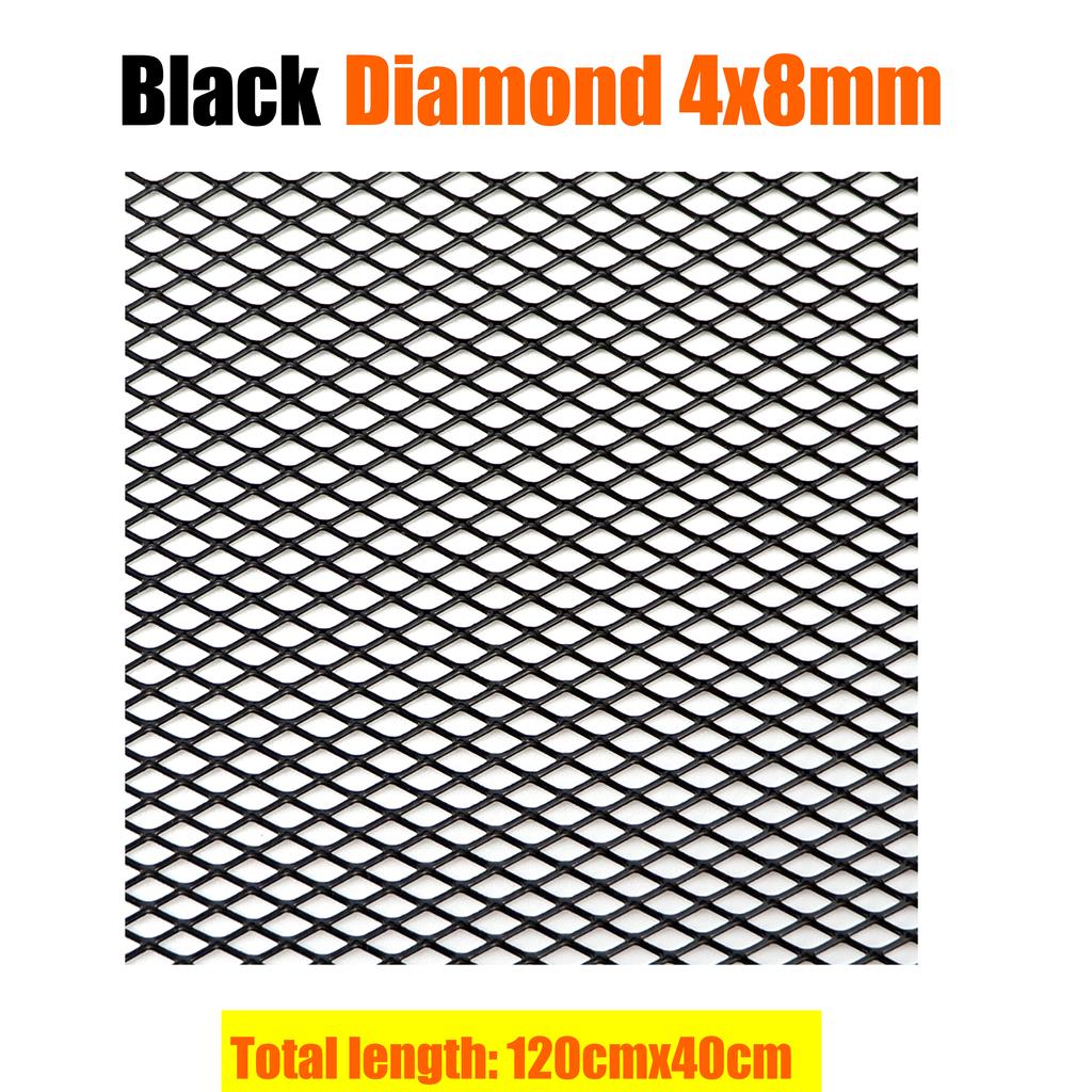 120cm x 40cm Aluminium Racing Car Truck Bumper Grille Grill Mesh Net Vent Black Silver Tuning Universal