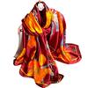 Lily Luxury Temperament Scarf New Silk Scarf Long Large Size Travel Shawl Sunscreen