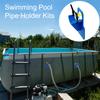 Swimming Pool Pipe Support Hose Support Bracket With Tape and Zip Ties Stainless Steel Hose Clamps To Prevent Pipe Sagging