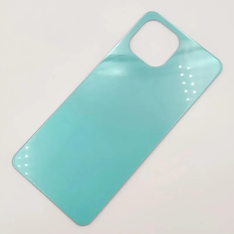 Glasrückdeckel für Xiaomi Mi 11 Lite Harte Batterieabdeckung Mi 11 Lite 5G NE Hintertürgehäuseplatte + Aufkleber Kleber