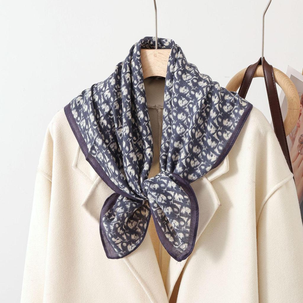 Paisley Patchwork Cotton & Linen Square Scarf for Women - Silk Neck Tie for Shirts, Suits & Waist - Spring/Summer Fashion Accessory