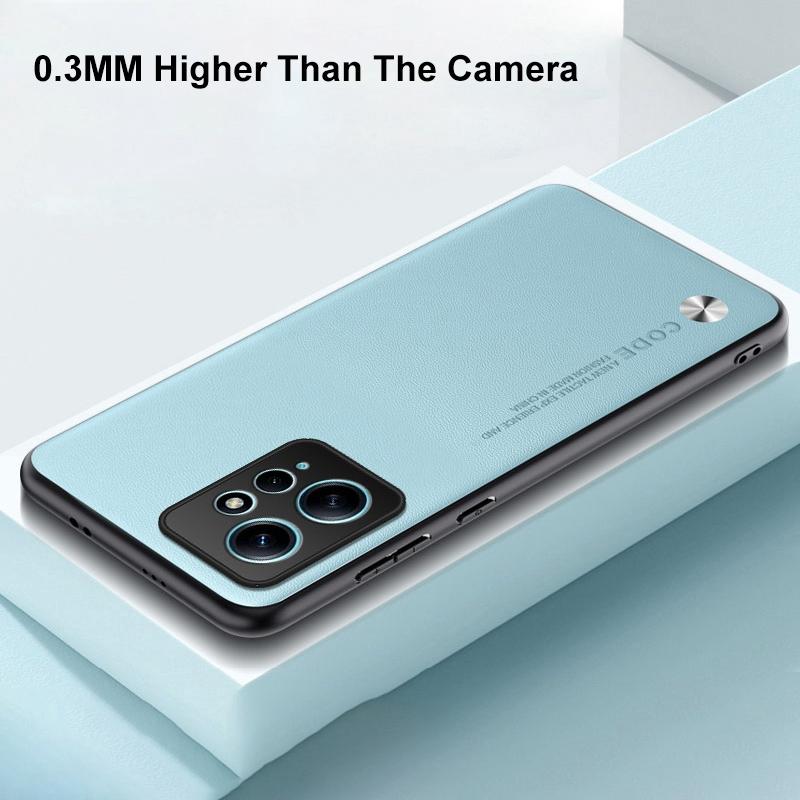 Luxury PU Leather Case For Xiaomi Redmi Note 12 4G Back Cover Matte Silicone Full Protection Phone Case For Redmi Note12 Coque