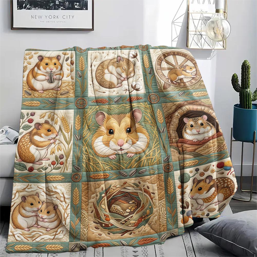 Fabric splicing animal sloth Print Flannel Blanket High quality Comfortable for All Seasons Home Decor Warmth and Comfort Perfect for Christmas Gifts