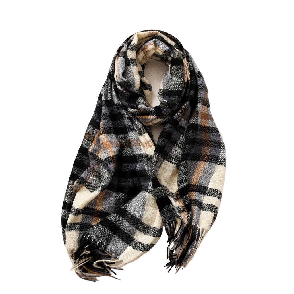 Women's Thick Plaid Scarf and Shawl Wrap for Winter Warmth
