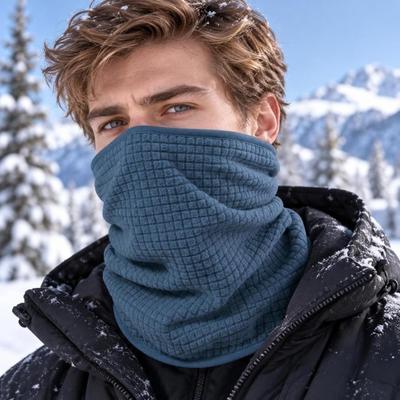 Soft Fleece Neck Warmer Thickened Thermal Collar Tube Bandanas Fleece Scarf  Hikers