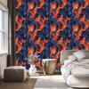 Navy Blue and Red Ink Wallpaper for Living Room and Bedroom 50x1000
