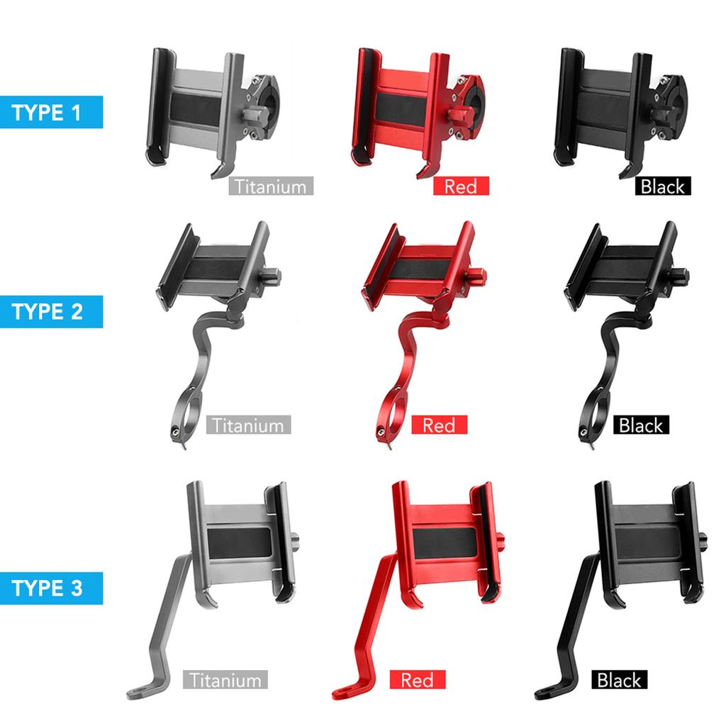 Heightened Aluminium Alloy Mobile Phone Holder 360 degrees Rotation Motorcycle Phone Mount Rear View Mirror Phone Bracket for Moun