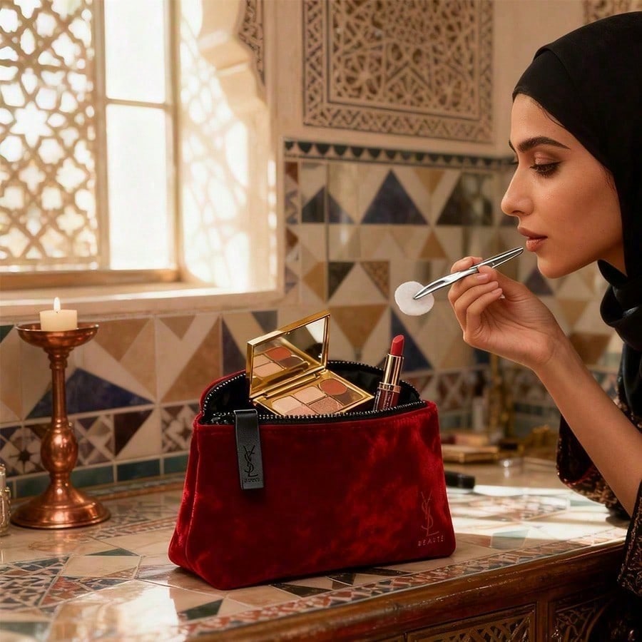 Ms. Yves' portable lipstick and makeup bag