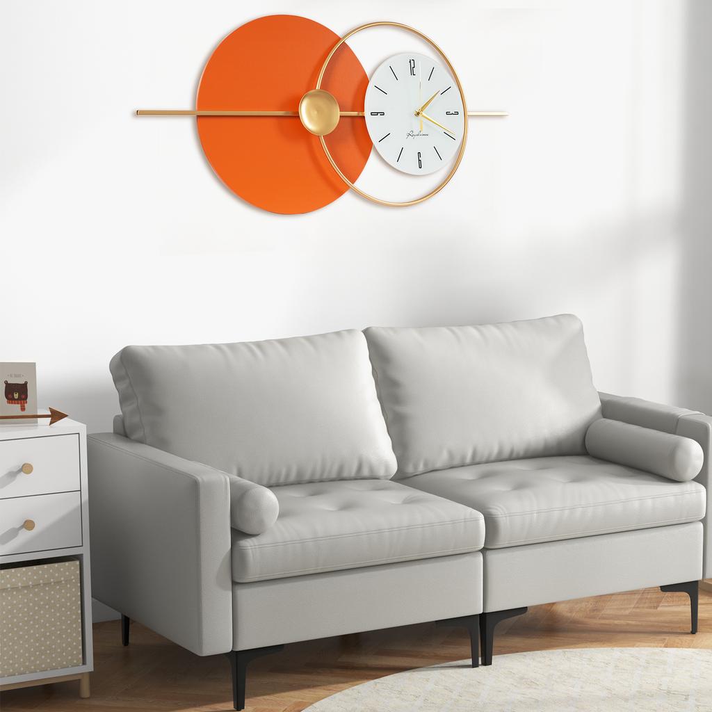 Minimalist Wall Clock, Small Modern Wall Decor Clock, Battery-Free, Silent Non-Ticking, Lightweight, 80x35cm (31.5x13.78in)