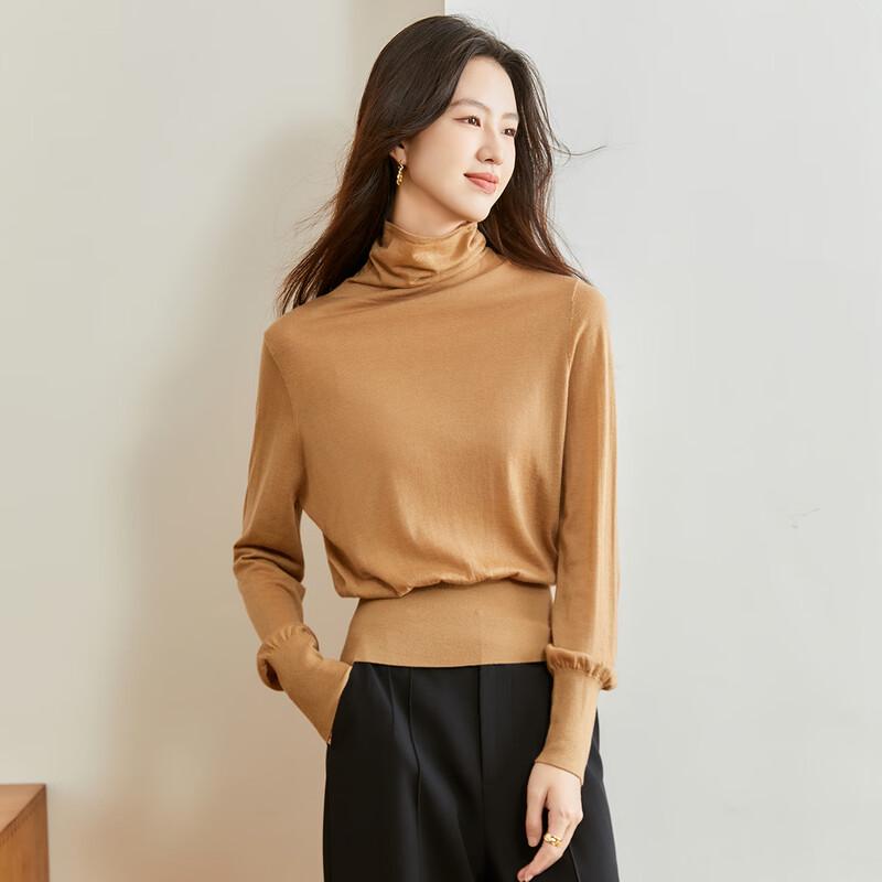 

CARBAMMI Women s Wool Blend Turtleneck Sweater 34
