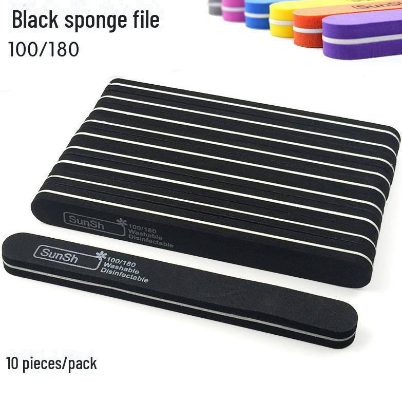 

Двусторонняя пилка-губка для дизайна ногтей: Одна сторона грубая, одна сторона мелкая для полировки маникюра 17.8 × 1.9 × 1.1 cm