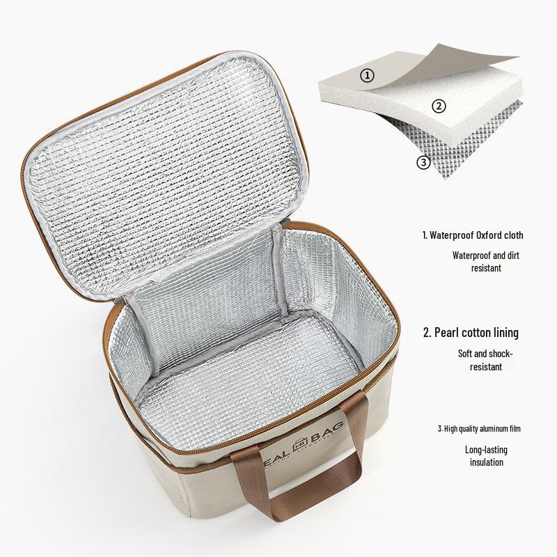 Aluminum Foil Insulated Lunch Bag - Durable, Stylish, and Perfect for Students or Office Workers