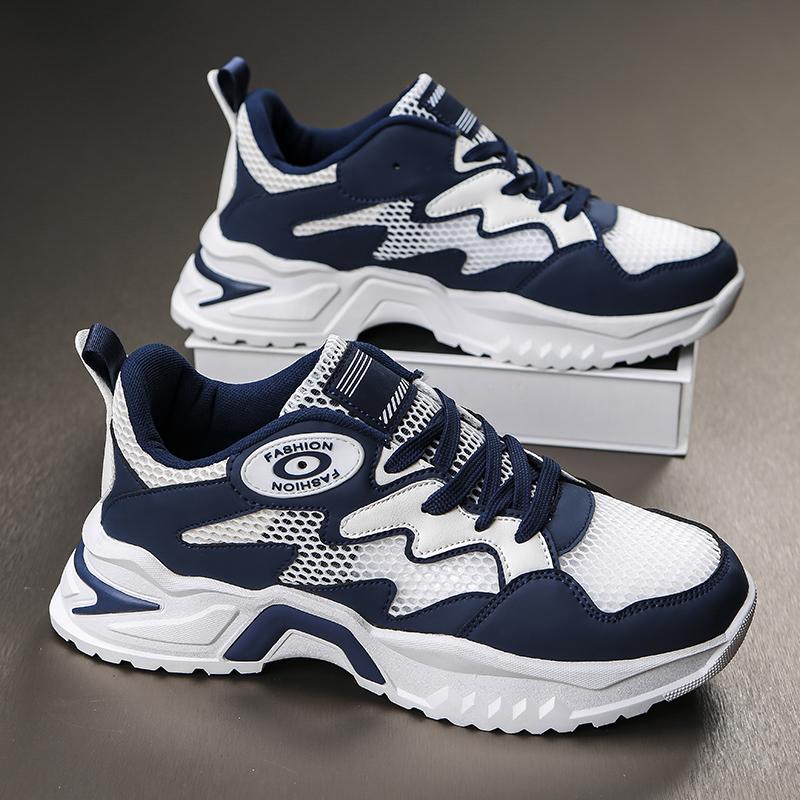 Mens Korean Shoelaces Trendy Sports Shoes Four Season Soft Soled Comfort Casual Sneakers Outdoor Student Running Shoes Size 47