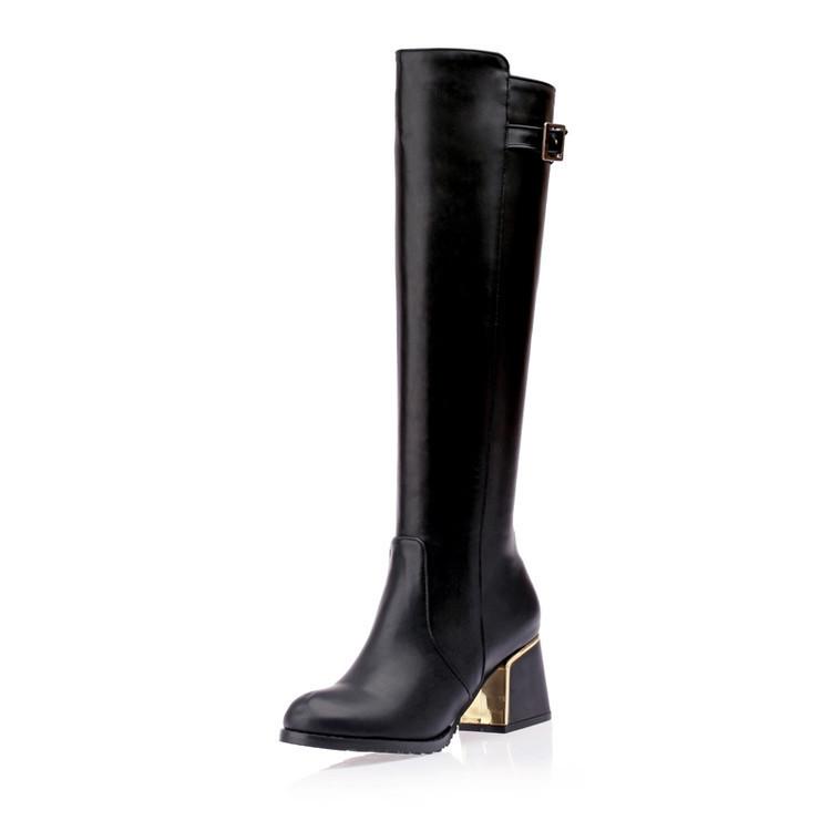 Women's boots 2026 Knight boots belt buckle decorative color Women's fashionable long boots