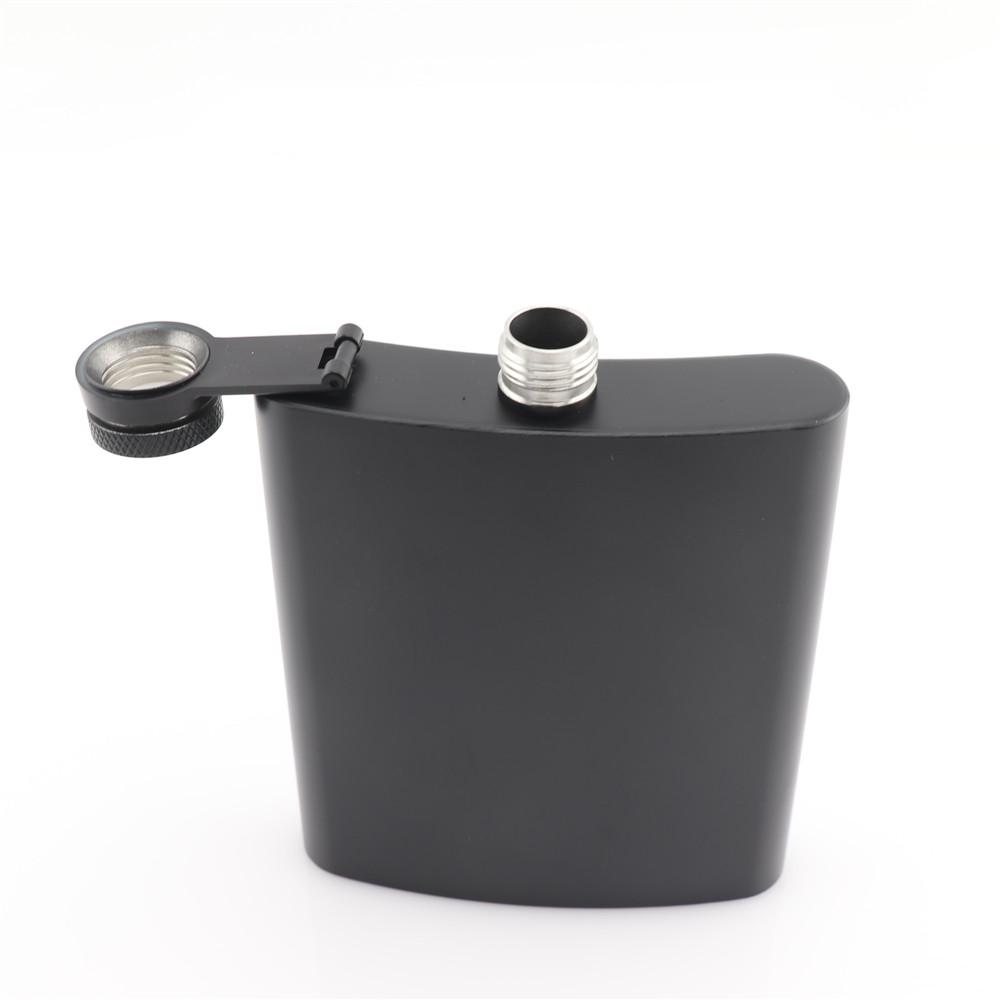 Matte Black Hip Flasks Stainless Steel Liquor Flask for Outdoor Travel Camping Wedding Party 6 7 8 9 10 12 Oz