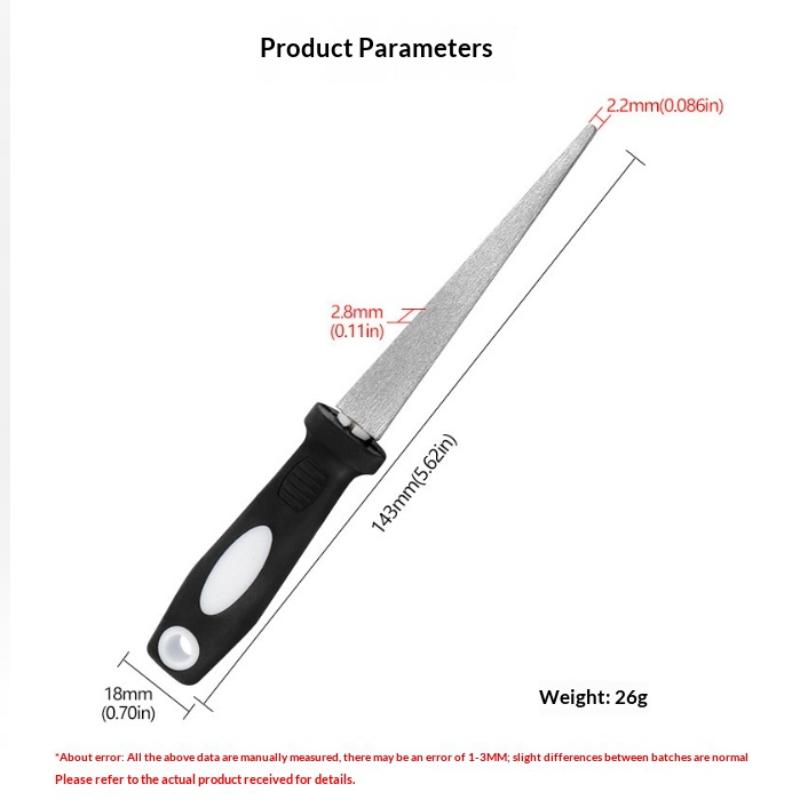 Diamond Sharpener Fast Sharpening Metal Double Sand File Wear Resistant for Scissors Garden Pruners Kitchen Knives Daily Use