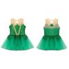 Girls Shiny Elf Costume Sequined Tutu Jumpsuit Keyhole Back Design Halloween Dress Up Party Outfit