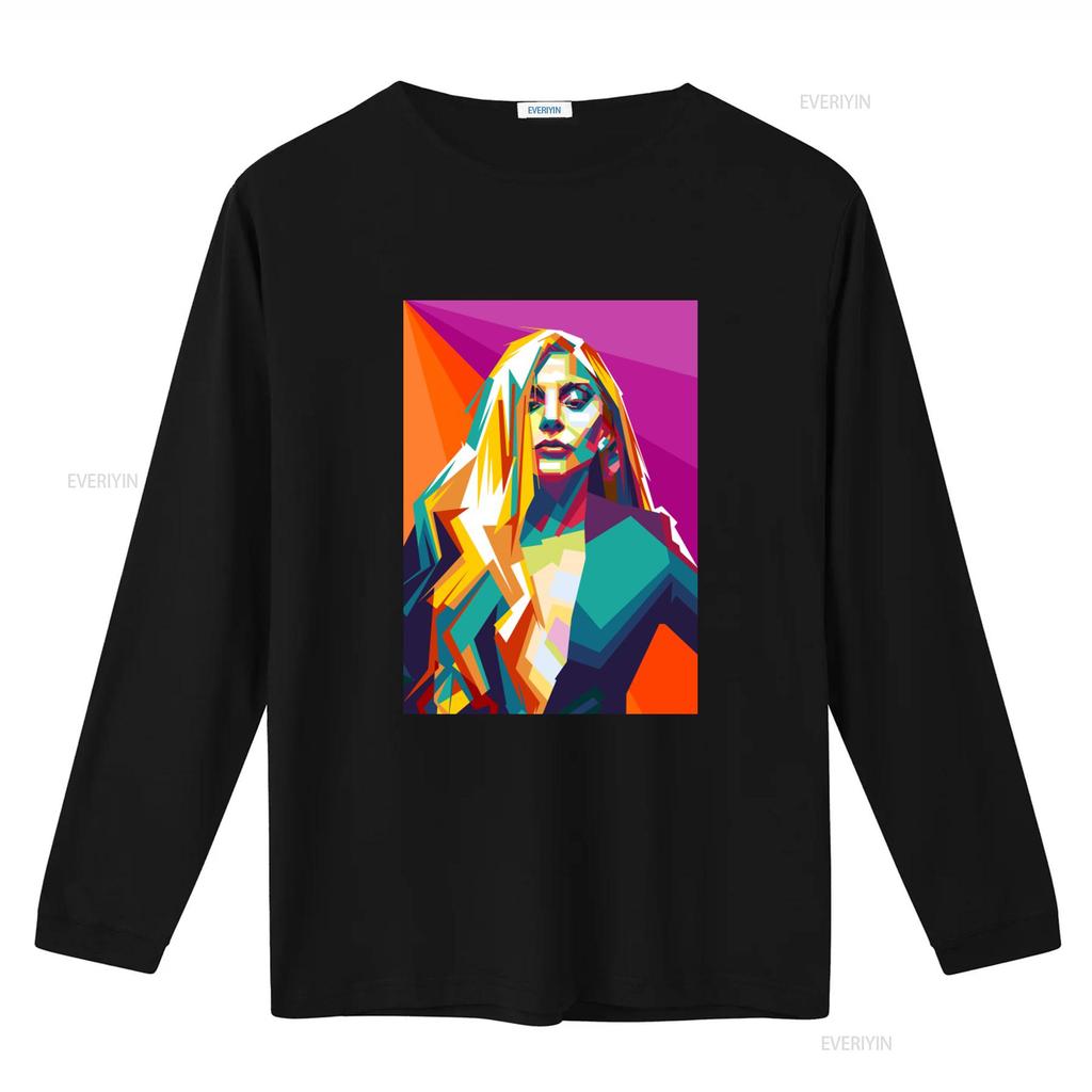 Vintage tričko Lady Gaga pro mládež s dlouhým rukávem a velikostí pro batolata vintage Prané Pohodlné Streetwear Neformální