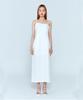 LEEJEE Basic Front Asymmetrical Dress Off-White