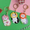 Leather Fruit Kitty Access Card Holder Maneki-neko Access Control Card Pendant  Car Key Pendant