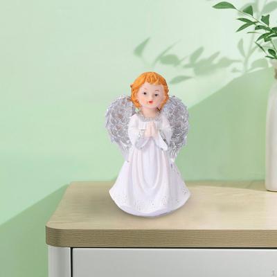 Engelsfigur, Mädchenstatue, kreative Desktop-Ornament, kleine Skulptur für Bücherregal, Schlafzimmer, Eingang
