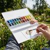 24 Grids Watercolor Pigment Box Foldable Paint Pigment Tray Watercolor Mixing Tray  Oil Paint
