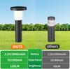 Solar Pathway Lights 2 Pack, IP65 Waterproof, 3-Color Remote Control, Auto On/Off Outdoor Lighting for Yard, Garden, Driveway, P