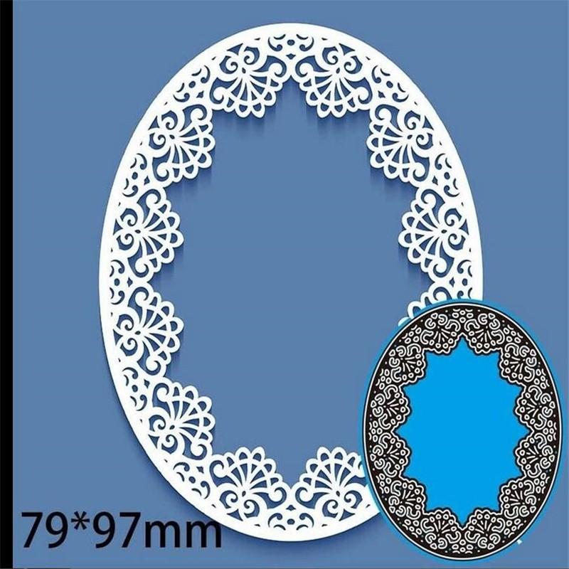 Oval Lace Metal Cutting Dies Stencils DIY Scrapbooking Paper Photo Cards Embossing Dies