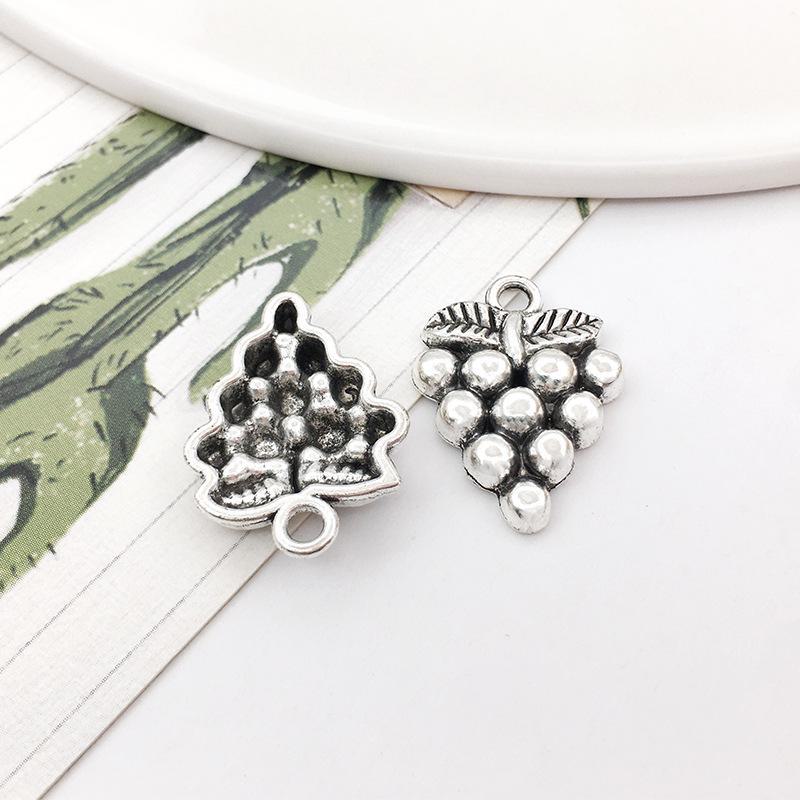 Red Wine Wheat Ear Pendant for DIY Tibetan Silver Jewelry: Earrings, Bracelet, Necklace