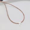 Elegant 2m Zircon Beaded Clavicle Chain: 26-Letter Deep Sea Shell Necklace for Women.