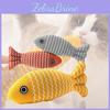 Fun And Entertaining Pet Cat Toy Striped Linen Wave Fish For Playful Cats