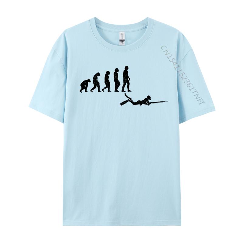 Spear Fishing Evolution Spearfishing Funny Fisherman Cheap Soccer Heartbeat Normal T-Shirt Adult Tops Shirts Normal Tee-Shirt
